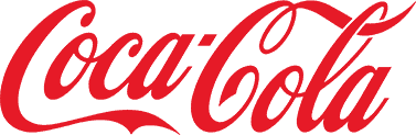 Coca-Cola logo in red.