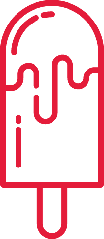 Popsicle-Icon Solid red rectangle background
